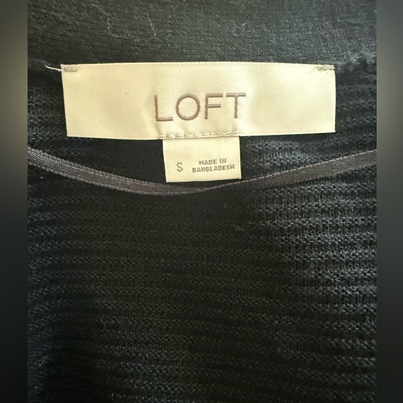 LOFT Open Shirttail Cardigan Black Small - Picture 3 of 4